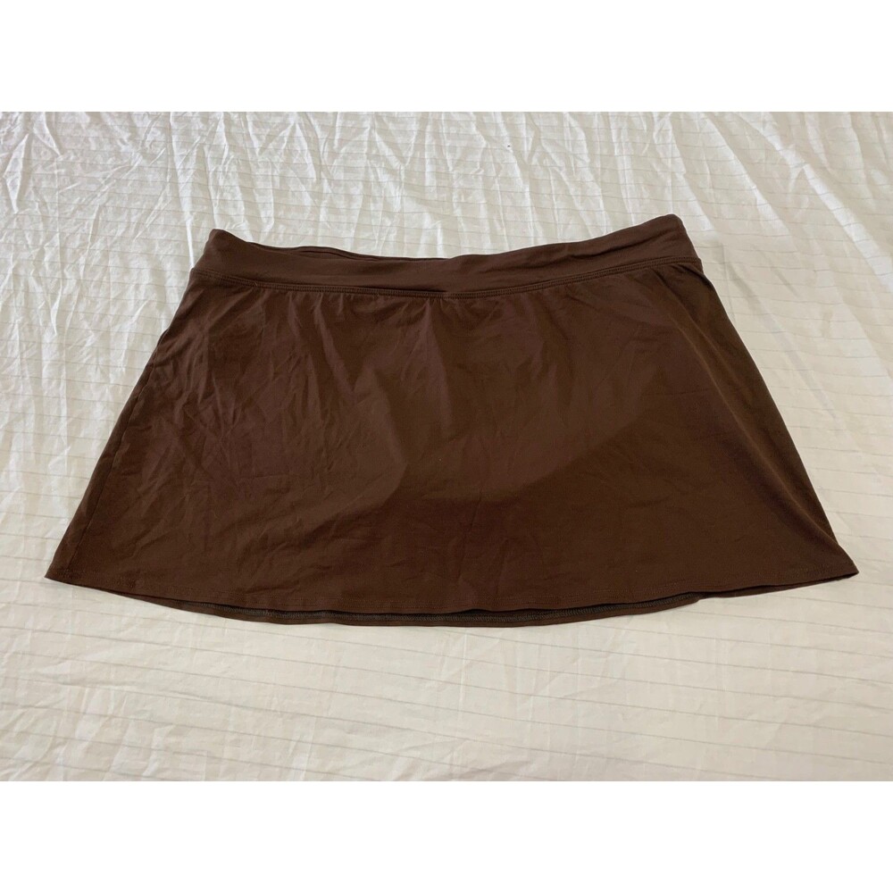 LANDS END WOMENS SWIM SKIRT SKORT WITH BUILT BIKINI SIZE 18